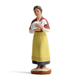 Santon de Provence Bergère à l’agneau – Crèche Noël