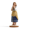 Santon de Provence Bergère jeune – Crèche 12 cm Noël